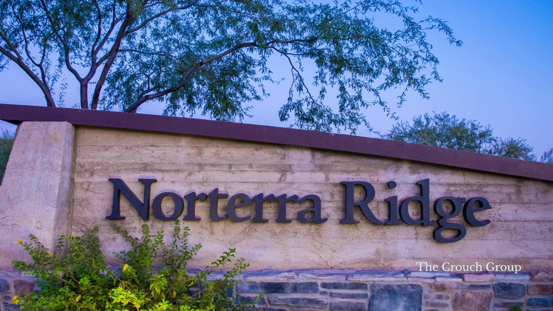Norterra Ridge entrance sign for homes Fireside Norterra