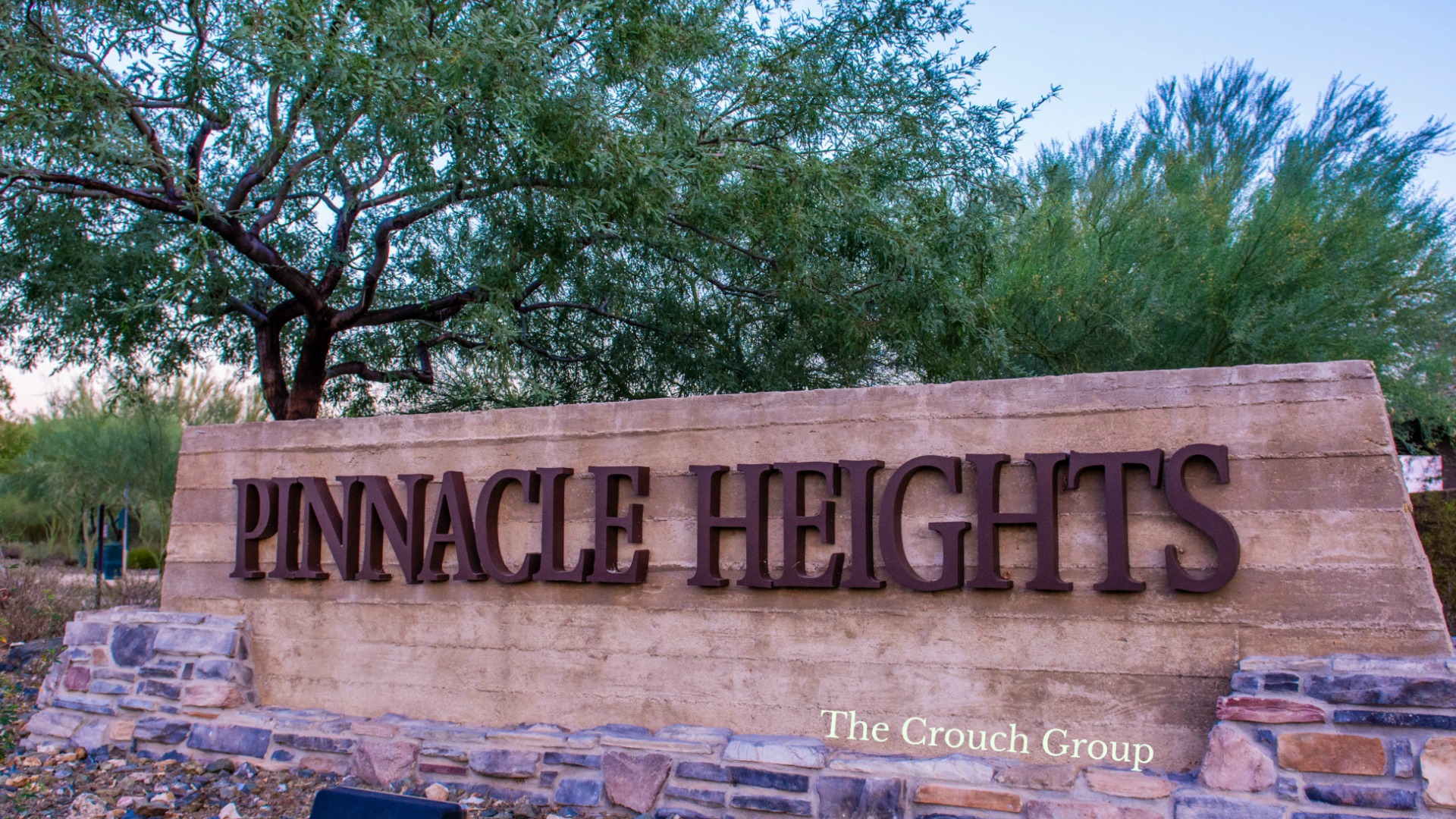 Pinnacle Heights entrance sign for homes Fireside Norterra