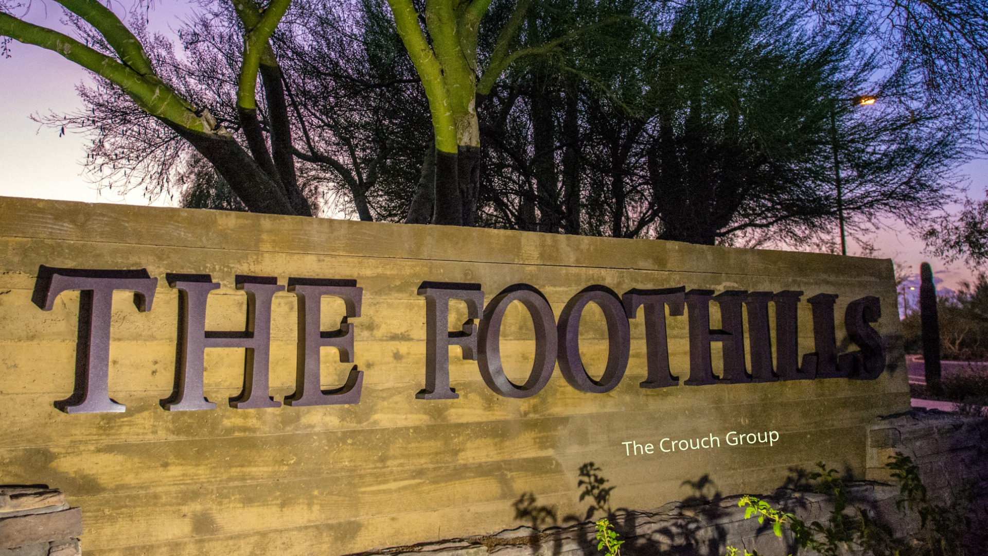 The Foothills Entance Sign for homes Fireside Norterra